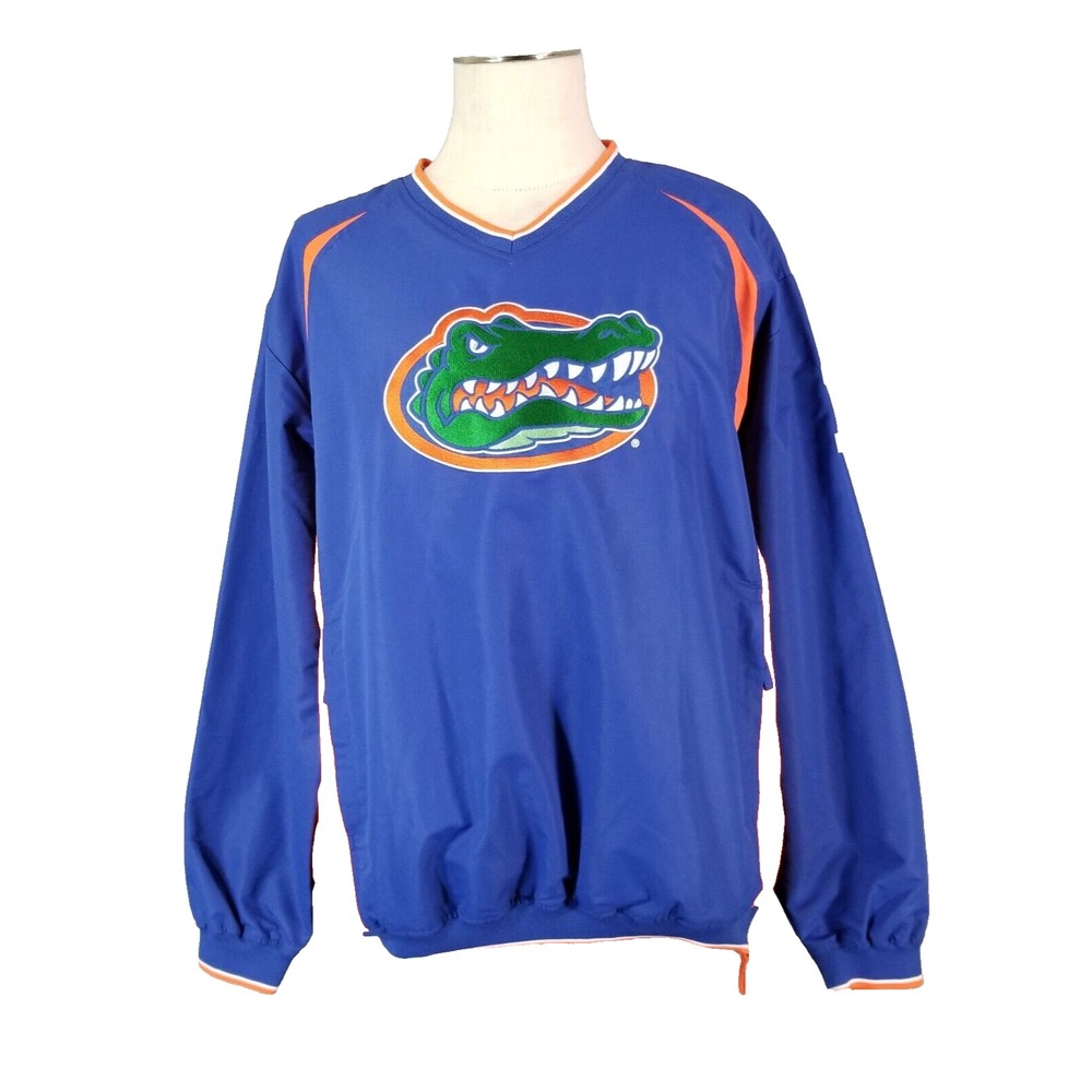Colosseum Windshirt Mens Large Blue Florida Gators Embroidered V-Neck Pullover